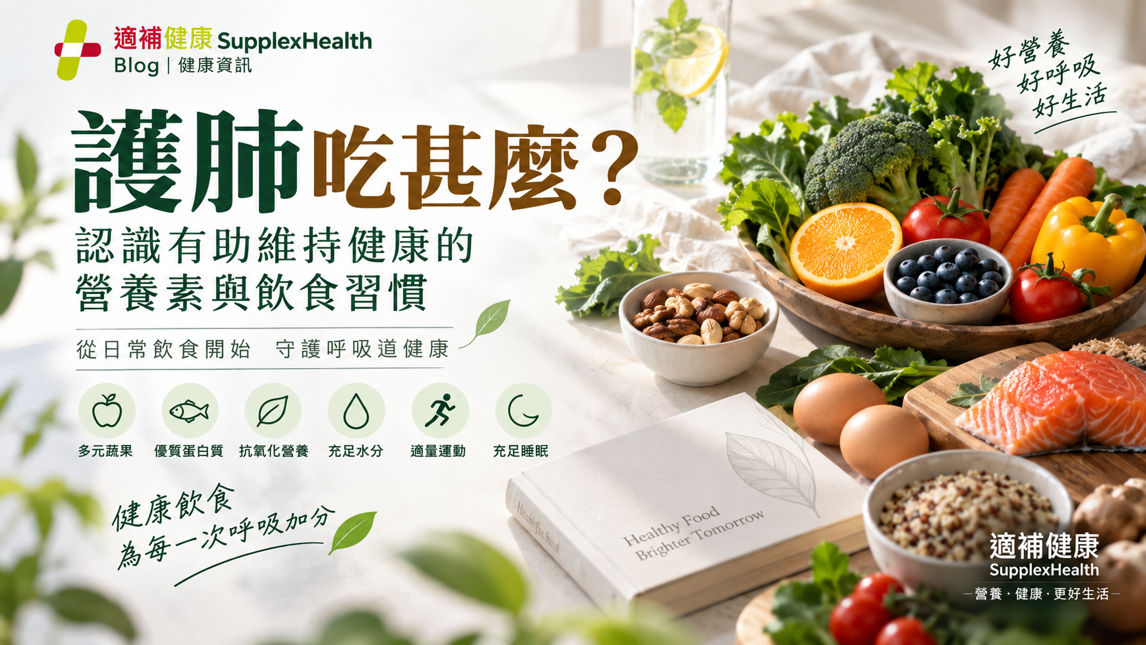 護肺吃甚麼？認識有助維持呼吸道健康的營養素與飲食習慣
