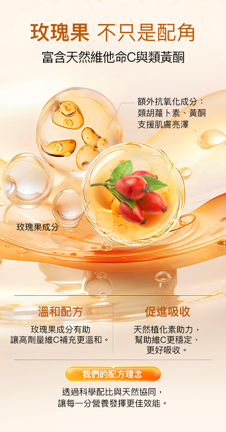 樂補康高級玫瑰果維他命C 100粒